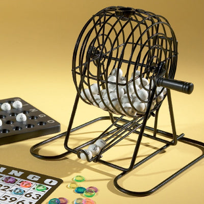 Bingo Supplies Set Metal Cage