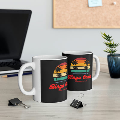 Bingo Oasis Retro Ceramic Mug 11oz